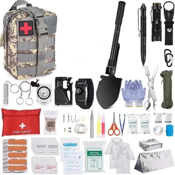 Survival Kit, First Aid Kit/Trauma Kit With Essential Survival Gear - Image 2