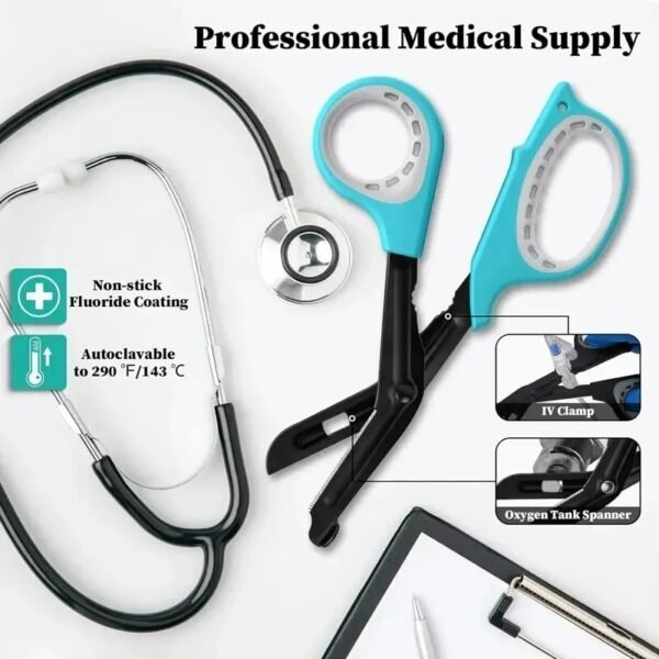 7.5" Medical/Bandage Scissors With Fluoride Coated Non-Stick Blades - Image 3