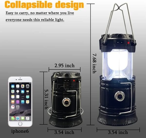 Portable Solar LED Multi-Function Lantern Outdoor Camping Emergency Tent Lamp Outdoor Lighting - Image 4