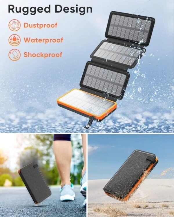 25000mAh Outdoor Solar Charged External Battery - Image 6