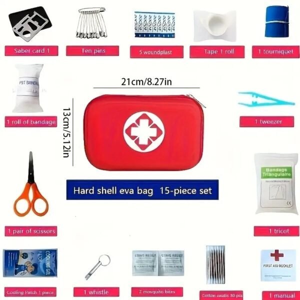 15pc Deluxe First Aid Medical Bag - Image 2