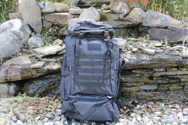 Large Empty Outdoor Backpack Black Large Capacity Waterproof Outdoor Military Backpack Travel Backpack