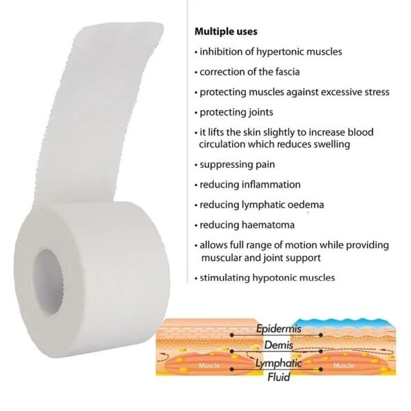 12.5mm Medical Tape 2-Pack Waterproof Cotton Premium Adhesive Tape - Image 4