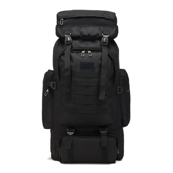 Large Empty Outdoor Backpack Black Large Capacity Waterproof Outdoor Military Backpack Travel Backpack - Image 2